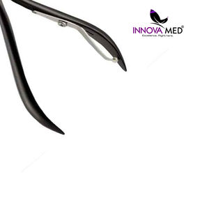 Coupe-cuticules professionnel en acier inoxydable, pinces de précision pour manucure et pédicure, manche noir - Product Image 5