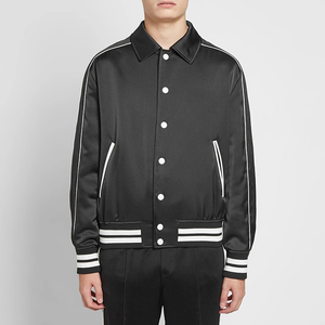 Blouson Bomber en Satin Personnalisé pour Homme avec Logo Frontal – Respirant, Haute Qualité, Vente en Gros 2025 - Product Image 3