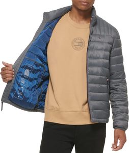 Chaqueta acolchada de alta calidad para hombre con capucha desmontable, ligera, resistente al agua, aislada, con revestimiento hinchado de invierno, venta al por mayor - Product Image 1