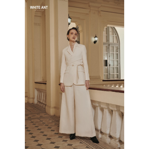 Haute couture femmes pantalons et haut ensemble droite jambe large Louisa pantalon tissu écologique femmes S vêtements 2025 Vietnam - Product Image 1