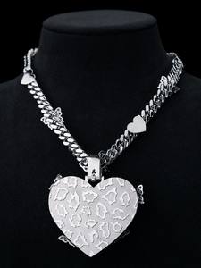 100% Passed Diamond Tester VVS Moissanite Iced <b>Pendant</b> S925 Silver Solid <b>Gold</b> Plated 3D <b>Rose</b> Pattern Hip Hop Charms <b>Pendant</b> - Product Image 6