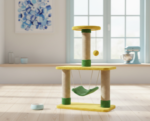 ที่ลับเล็บแมวคุณภาพสูง Amistar Lime & Lemon Delight Cat Tower สำหรับแมวทุกขนาด - Product Image 6