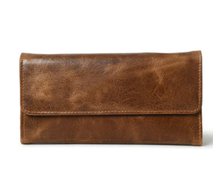 คลัทช์หนังแฟชั่นสีน้ำตาลเข้มแบบสั่งทำสำหรับสาวๆผลิตในอินเดีย - Product Image 1
