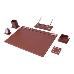 Luxury 8 Pieces Leather Desk Organizer <b>Set</b> Desk Accessories <b>Office</b> Organizer <b>Office</b> Accessories Leather Desk <b>Set</b> <b>Office</b> Supplies - Product Image 6