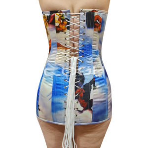 Vestido Corsé Bodycon Sexy con Estampado Digital de Ángel y Musa, con Cierre Frontal |   Comprar Ahora - Product Image 6