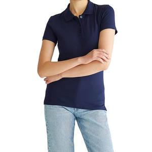 Camisetas de polo con logotipo personalizado de alta calidad para mujer, hechas de algodón, poliéster, lona, estilo informal - Product Image 1