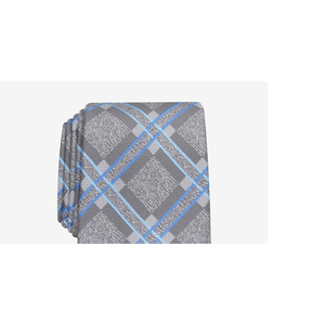 Cravatta Classica a Quadri Perry Ellis per Uomo, Grigia, Taglia Regolare, in Poliestere, Design Formale alla Moda, Confezione Regalo - Product Image 2