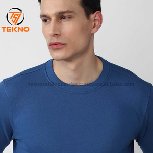 100% sudaderas de algodón con cuello redondo de lana gruesa de invierno con estampado personalizado de diseñador sólido logotipo bordado para hombres OEM - Product Image 6