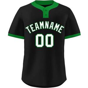 Manches courtes personnalisé nom de l'équipe broderie imprimé haute qualité vêtements de sport Baseball et Softball porter Jersey bouton chemises adultes - Product Image 4