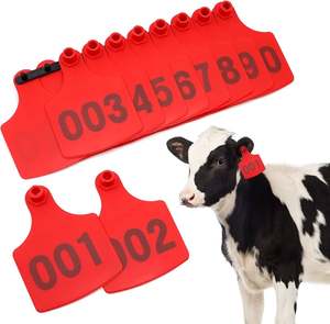 Étiquettes d'oreille d'animaux durables de haute qualité pour l'identification du bétail Étiquettes d'oreille en plastique personnalisables pour bovins moutons porcs - Product Image 2