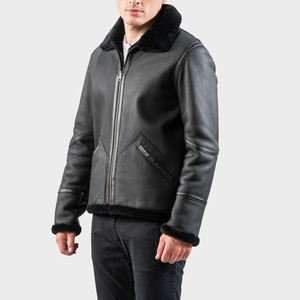 Chaqueta de bombardero de cuero con capucha de alta calidad/chaquetas de cuero para hombre/chaqueta de cuero de Pakistán personalizada y al por mayor - Product Image 6