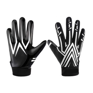 Gants récepteurs de football américain antidérapants de haute qualité en silicone ultra collant avec un matériau en cuir collant solide - Product Image 4