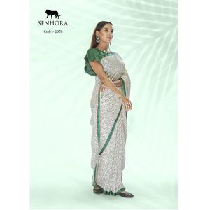 La plus belle Georgette Saree pour les mariages double séquence travail fabricant indien fournisseur aux prix de gros - Product Image 1