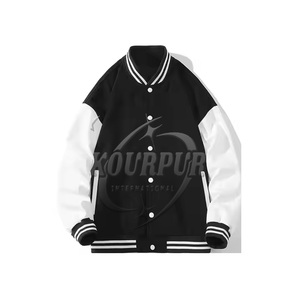 2025 chaqueta Varsity personalizada para hombre, ropa de calle de invierno con cuello levantado de calidad superior con bordado único, precio al por mayor, gran oferta - Product Image 4