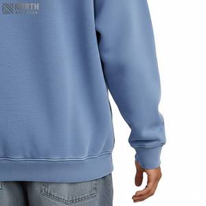 Poliéster/algodón polar 180 gramos sudaderas con capucha de invierno hombre pesado ácido lavado pulóver sudadera secado rápido transpirable bolsillo personalizado - Product Image 5