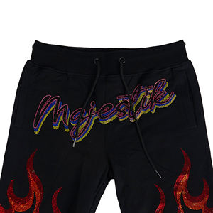 กางเกงขาสั้นผ้าคอตตอนสำหรับ100% กางเกงขาสั้นประดับพลอยเทียมสไตล์ใหม่สำหรับฤดูร้อนดีไซน์ใหม่ล่าสุด - Product Image 3