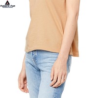 100% coton dames été à manches courtes T-Shirt haute qualité imprimé respirant décontracté hauts personnalisé Fine motif tricoté