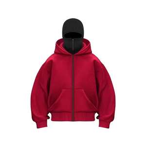 Sudadera con Capucha de Algodón Grueso para Hombre con Diseño de Máscara Ninja y Pedrería Personalizada - Product Image 5
