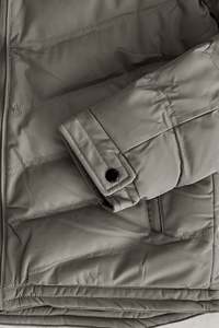 Chaqueta Acolchada con Capucha Estándar de Lona de Diseño Personalizado para Hombre, Ropa de Alta Calidad, Resistente al Viento, Cálida, con Frente Alto - Product Image 4