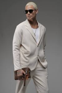 Ensemble de costume décontracté pour homme de haute qualité, coupe ajustée, blazer et pantalon, tenue moderne minimaliste en deux pièces, taille plus pour le bureau et les événements - Product Image 4