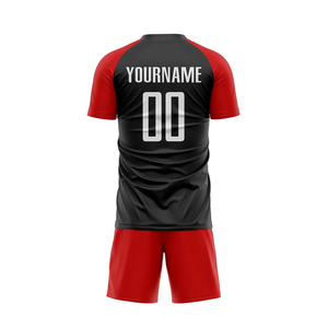Uniforme de Fútbol Unisex Personalizado de Alta Calidad con Nombre de Equipo y Conjunto de Pantalones Cortos, 100% Poliéster, Transpirable, de Secado Rápido, para Todas las Temporadas - Product Image 3
