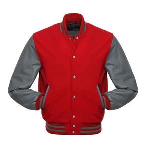 Chaqueta universitaria de béisbol para hombre de lana de invierno de retazos bordada personalizada al por mayor impermeable y transpirable - Product Image 5