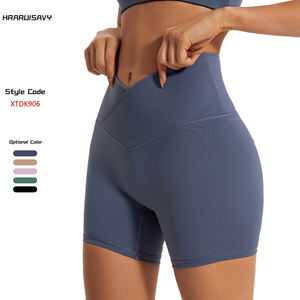 Shorts de Yoga de Cintura Alta con Logotipo Personalizado, Shorts Deportivos de Secado Rápido para Mujer, Control de Abdomen - Product Image 2