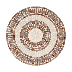 Table basse en nacre faite à la main, crème, style bohème, meubles de salon, cadre en bois durable et écologique, antique, Vietnam - Product Image 6