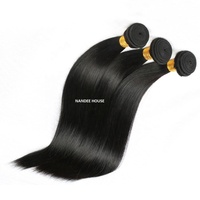 Cheveux humains vierges bruts non traités en vrac, cheveux indiens Remy, 16 pouces, lisses et soyeux, ondulés, naturels, en vrac, extensions de cheveux en gros