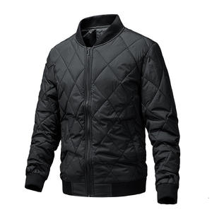 Custom Wholesale Unisex Winter Puffer <b>Jacket</b> <b>Lightweight</b> Quilted Insulated Stand Collar Warm Polyester Nylon Puffer Coat - Product Image 3