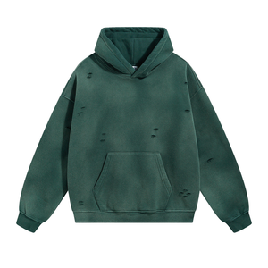Acid <b>Wash</b> Hoodie for Men Women | Vintage Oversize Streetwear Hooded Sweatshirt | Custom Logo OEM - Product Image 1