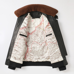 Veste en cuir élégante pour hommes, vêtements d'extérieur décontractés confortables à manches longues et coupe ajustée avec fermeture à glissière pour vêtements d'automne et d'hiver - Product Image 3