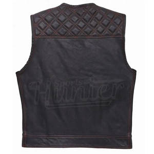 เสื้อกั๊กมอเตอร์ไซค์ผ้าระบายอากาศสำหรับผู้ชาย เสื้อกั๊กมอเตอร์ไซค์หนังคุณภาพดี เสื้อกั๊กมอเตอร์ไซค์หนังสำหรับผู้ชาย - Product Image 6