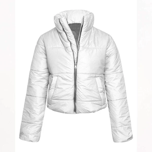 เสื้อแจ็คเก็ตพัฟเฟอร์แบบมีซิปสำหรับผู้หญิง คอตั้ง ผ้าโพลีเอสเตอร์ 100% ระบายอากาศได้ดีและนุ่ม  บริการ OEM มีให้บริการ - Product Image 3
