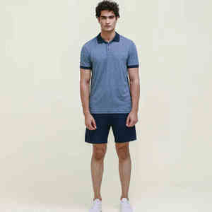 Ropa de hombre al por mayor personalizada de alta calidad, manga corta para Polos, Camisetas, superventas, tela de lona con patrón sólido - Product Image 3