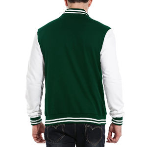 Nouveau gros personnalisé de haute qualité corps en laine hommes veste universitaire manches en cuir véritable Letterman Varsity vestes pour hommes - Product Image 4