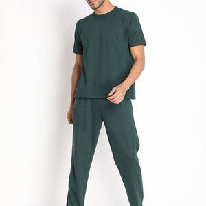 Logotipo personalizado Entrenamiento Gimnasio 100% Algodón Verano Chándales 2 Piezas Conjuntos Alta Calidad Bulk Jogger Hombres Chándales Set - Product Image 4