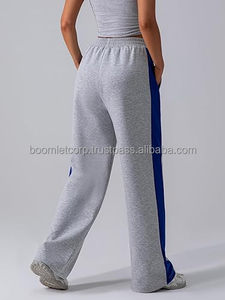 2024 nouveau Design femmes ample évasé élastique pantalons de survêtement Baggy Jogger pantalon en toile hiver saison basique - Product Image 2