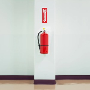 Autocollant en PVC de signe de sécurité d'extincteur 4x12 pouces étanche protégé contre les UV montage mural durable utilisation d'urgence - Product Image 3