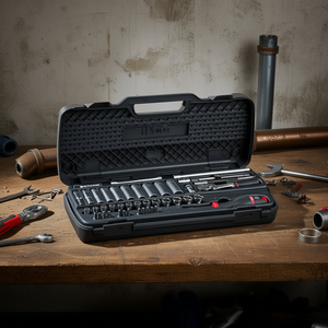 Usag 31-Piece <b>Socket</b> Assortment with Hexagonal <b>Sockets</b> 1/4'' <b>Ratchet</b> Bits in ABS Case-Versatile Tool Set - Product Image 3