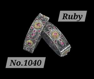 Bracelets de temple en argent oxydé, bijoux indiens traditionnels, bracelets ethniques faits à la main pour femmes, pour les mariages et les occasions festives - Product Image 2