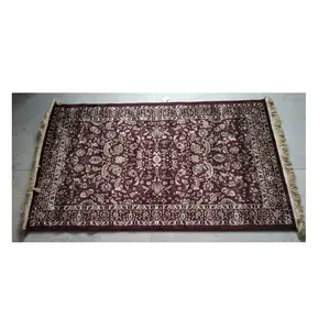 优雅的刺绣地毯地毯纯棉膨胀地毯，面向印度全球出口商