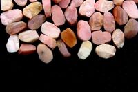 Lot de 10 pierres brutes d'opale rose naturelle du Pérou, qualité supérieure, non traitées, 100 % naturelles, 16-18 mm, effet étoilé