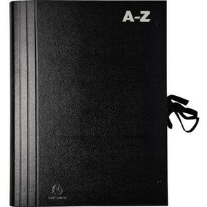 Carpeta de Archivo Pre-encuadernada Exacompta A-Z Negra, 34 x 38.5 cm, 20 Compartimentos - Product Image 1