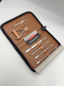 Professional Manicure Pedicure Set Japanese Stainless Steel <b>Nail</b> Cuticle Nipper Scissors Pusher Clipper with Leather <b>Pouch</b> - Product Image 4