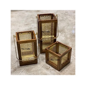 Ensemble de deux bougeoirs de tailles différentes bougeoirs en aluminium avec cheminée en verre pour la maison et l'hôtel - Product Image 2