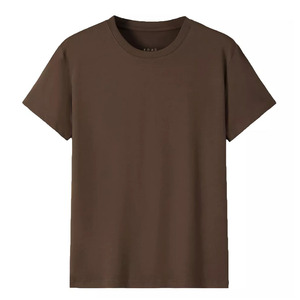 OEM 100% Cotton O-Neck Short Sleeve Regular Fit <b>T</b>-Shirt Soft Lightweight Custom Logo Formal Style Plain Mens Washed Knitted - Product Image 1