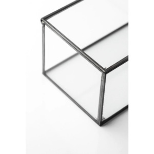 Dernière boîte à bijoux en verre longueur profonde noire personnalisée matériau métallique de stockage amélioré avec emballage de cartes de parfum pour bagues - Product Image 4