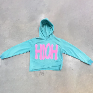 Sweat à capuche d'hiver gris 100 % coton avec grand logo imprimé et bords bruts ornés de strass, logo personnalisé, épais, sans cordons - Product Image 5