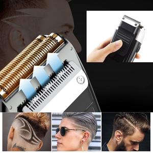 Afeitadora Eléctrica Recargable para Hombre, Maquinilla de Afeitar de Lámina Doble con Pantalla LCD Alemán, IPX7, USB, Lavable, para Cara y Cuerpo, Reemplazo para Cabeza Calva - Product Image 5